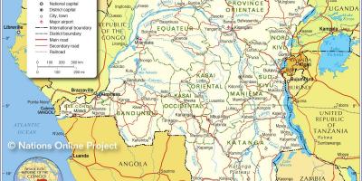 Kartta kongon demokraattinen tasavalta